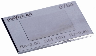 Ruwheidsstandaard sinusvormig,  Ra = 3 µm, metaal