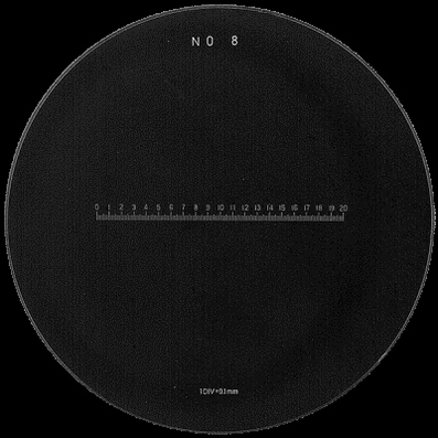 Reticule plate Ø 26 mm, for magnifier 7x, white, n° 8