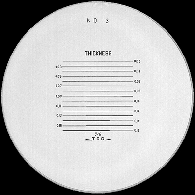 Reticule plate Ø 26 mm, for magnifier 7x, black, n° 3