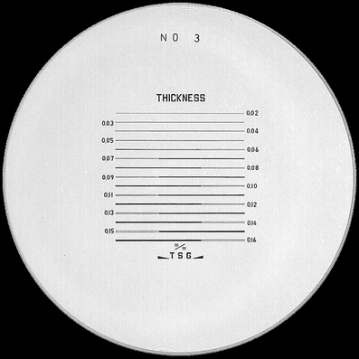 Schaal Ø 26 mm, voor meetloep 7x, zwart, n° 3