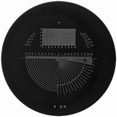 Réticule Ø 35 mm, pour loupes 10x, blanc, n° 4