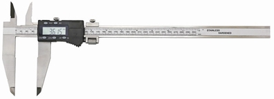 Digital caliper, 300 mm, 90+42 mm, 3V, data, hold