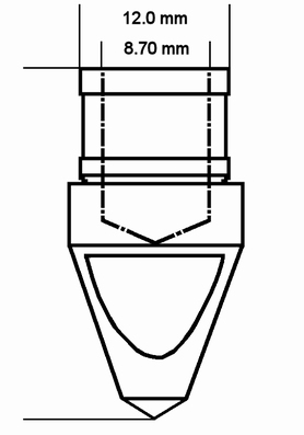 Indruklichaam Macro Vickers diamant, SHIMADZU HSV20 / 30