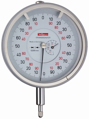 Mechanical dial gauge FM1000/80S, 1/0.2/0.001 mm, Ø80 mm