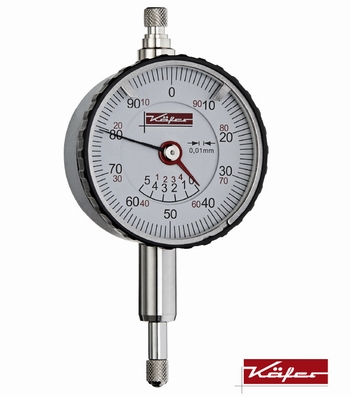 Mechanische meetklok KMU4/5 TK-100, 5/1/0,01 mm, Ø40 mm