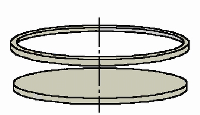 Stainless steel ring for non-adhesive abrasive paper Ø 250