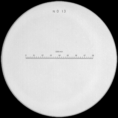 Schaal Ø 35 mm, voor meetloep 10x, zwart, n° 13