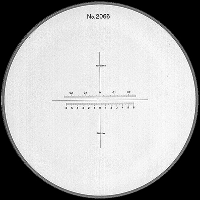 Schaal Ø 35 mm, voor meetloep 2066, zwart