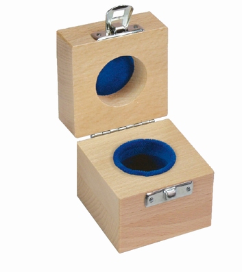 Lined wooden box for weight E1/E2/F1, 100g