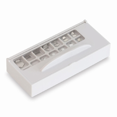 Jeu de poids E2, inox plaque, coffret plastique, 1mg~500 mg