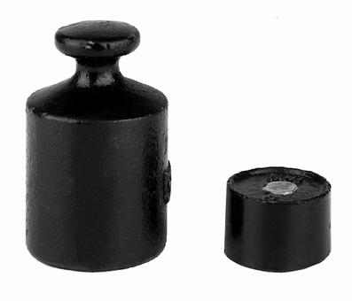 Cylindrical weight M3,cast iron lacquered, 100 g ± 0,05 g