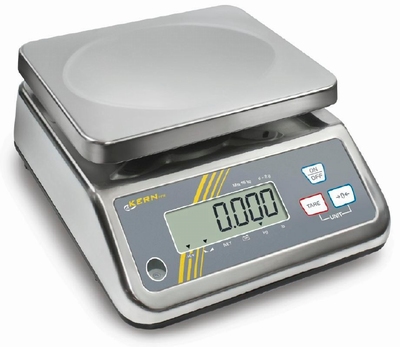 Balance de table inox FFN, IP65, 3 kg/0,5 g, 230x190 mm