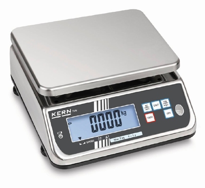 Stainless steel scale FXN, IP68, 6 kg/1 g, 236x195 mm