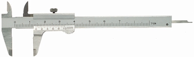 Small vernier caliper, 70mm, 20/9 mm, 1/20, rec