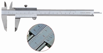 Vernier caliper Top, 150 mm, 40/17 mm, 1/20, rec