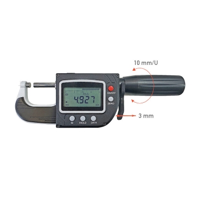 Outside digital micrometer, Ø6.5 mm, 0.5 mm, 0~25 mm