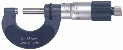Outside micrometer, Ø8 mm, 0.5 mm, 0~25 mm