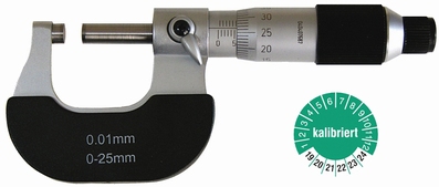 Outside micrometer,  Ø6.5 mm, 0.5mm, 0~25 mm