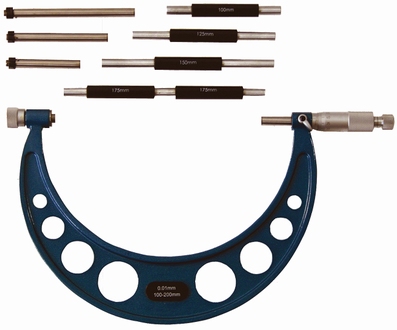 Outside micrometer,  Ø8 mm, 0.5mm, 0~150 mm
