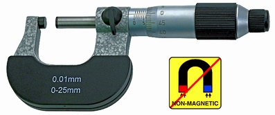 Outside micrometer,  Ø6.5 mm, 0.5mm, 0~25 mm