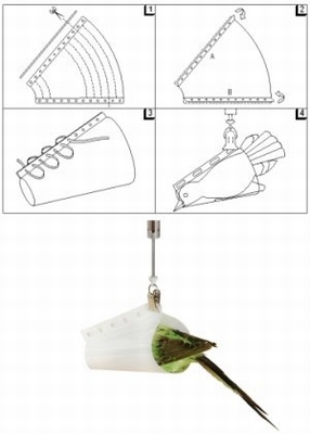 Bird weighing cone for spring balances (50 - 500 g)