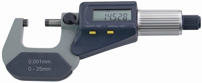 Micromètre d'extérieur digital, Ø6.5 mm, 0.5 mm, 0~25 mm
