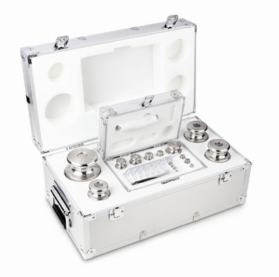 Jeu de poids bouton M2, inox tourné,coffret alu, 1g~10kg