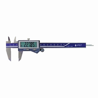 Digital caliper ABS, 150/40 mm, 3V, 0,001 mm, rec, IP67