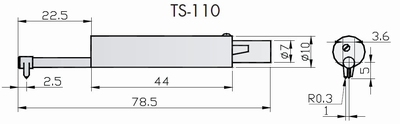 Special tarcer with side skid for curved surface