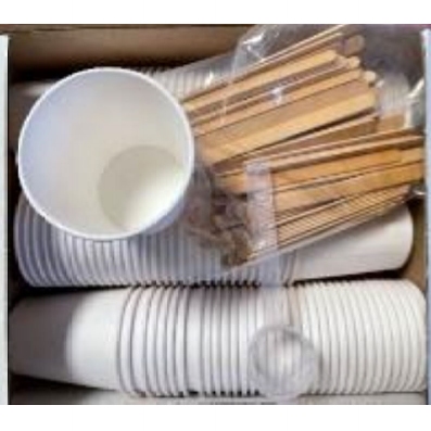 kits XGOB of 100 cups + 100 wooden spatulas + 1 spoon