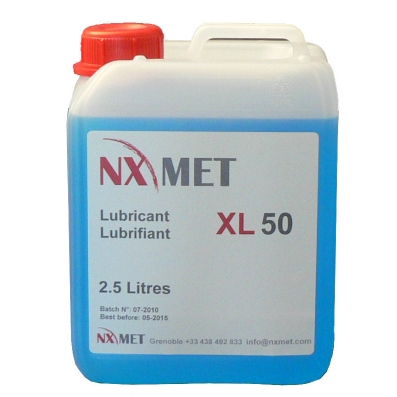 2.5 L, fles smeermiddel blauw met alcohol , XL50