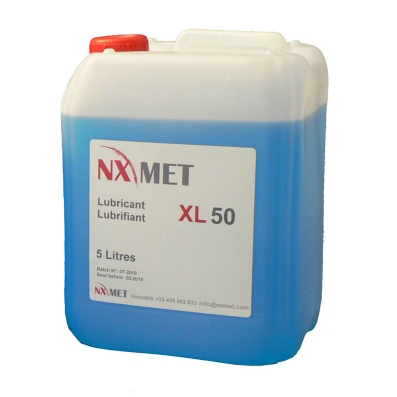 Flacon 10 litres lubrifiant XL50 base alcool - bleu