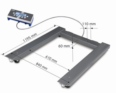 Floor scale UID, 1500kg/0.5kg, 1195x840 mm (M)