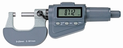 Outside digital micrometer, Ø6.5 mm, 0.5 mm, 0~25 mm