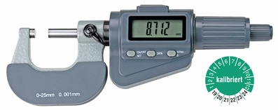 Buiten digitale micrometer, Ø6.5 mm, 0.5 mm, 0~25 mm