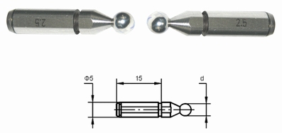 Paire d'inserts engrenage, queue Ø 5 mm, Ø1 mm, M 0.6~0.65