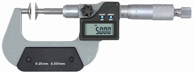Digital disc micrometer, Ø disc 20 mm, 0~25 mm