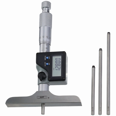 Diepte micrometer, plat, 0~100 mm