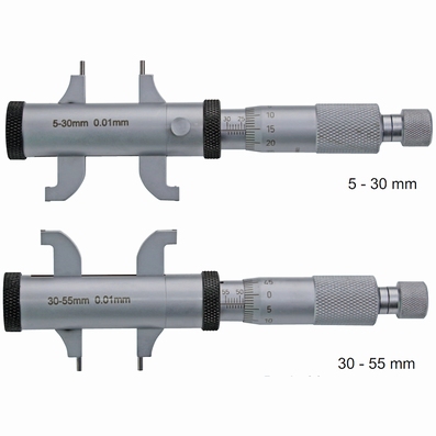 Micromètre d'intérieur,double machoires, 5~55 mm, 0.01 mm