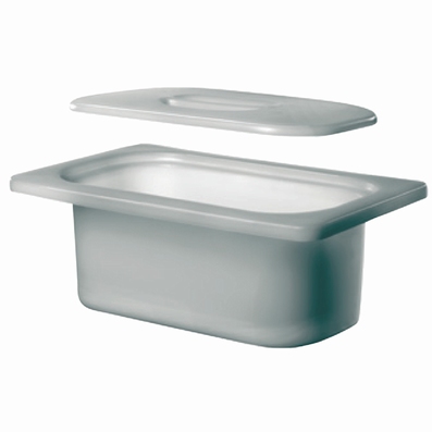 Insert tub KW 3, polyethylene, non-perforated, with lid