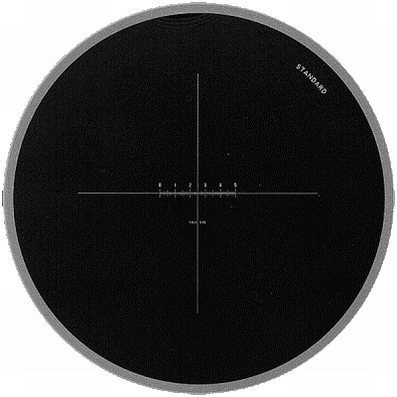 Reticule plate Ø 25 mm, for magnifier 2037, white, 5/0.05 mm