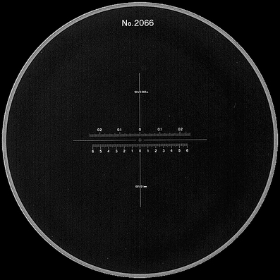 Schaal Ø 35 mm, voor meetloep 2044, wit