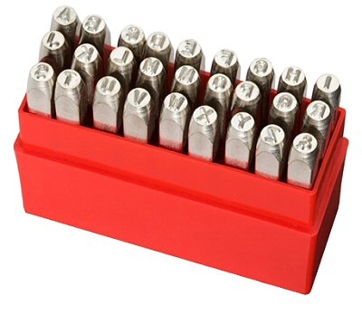 Set of 26 punches Dotstress, characters A~Z, h=3.0 mm