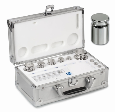 Set eco weight F1, inox, aluminium case, 1 mg~2 kg