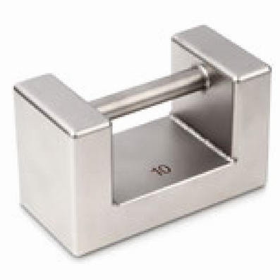 Block weight F1, polished inox, 50kg ±250 mg, 295×158×191 mm