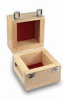 Houten etui voor stapelbaar gewicht F2/M1, 50kg