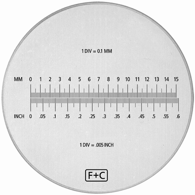 Replacement scale for magnifier FC-S-8