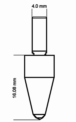 Indruklichaam Macro Vickers diamant, BUEHLER MACROMET