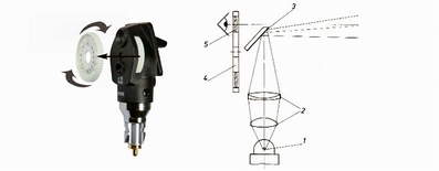 Borescop head 3.5 V with 1 lamp, without handle