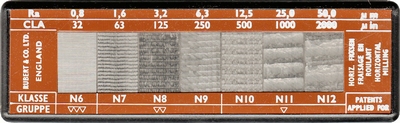 Roughness specimen Microsurf, horizontal milling